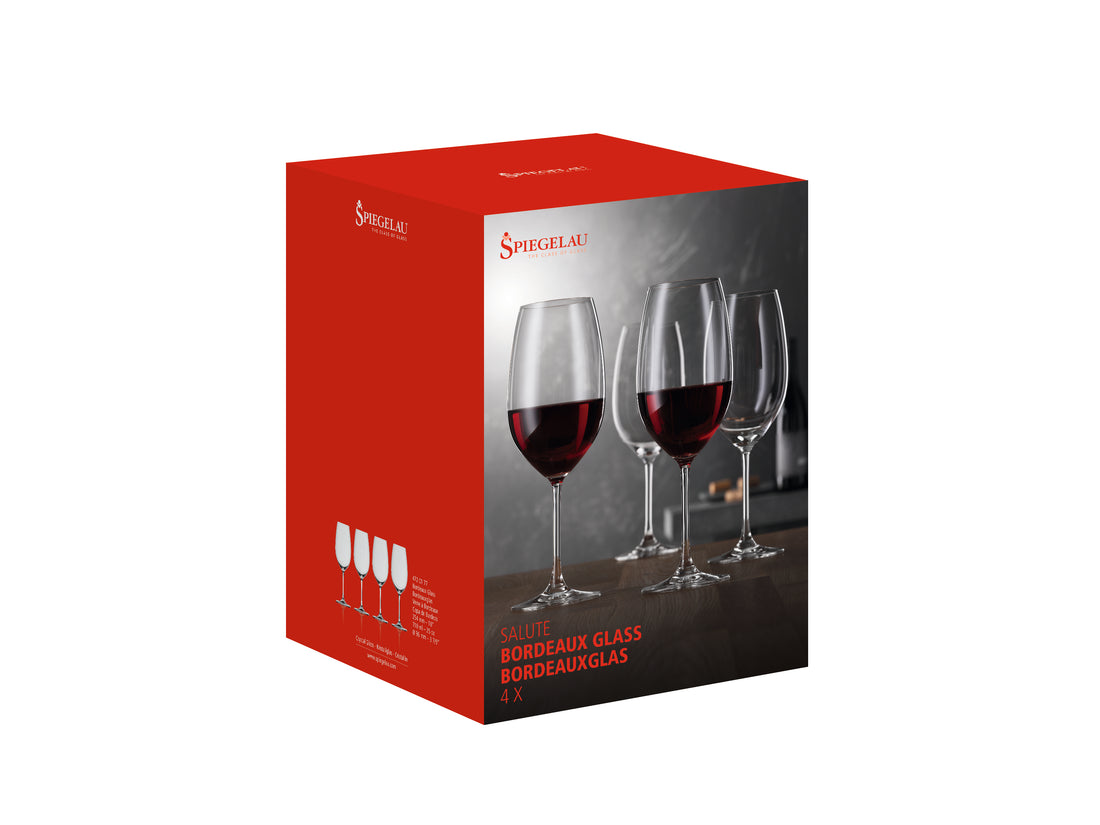 SPIEGELAU SALUTE BORDEAUX GLASS - 4 Pack